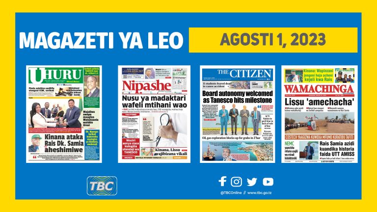 Magazeti ya leo Agosti 1, 2023