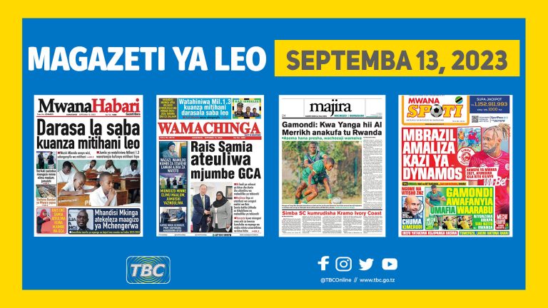 Yaliyomo kwenye kurasa za magazeti ya leo, Septemba 13, 2023