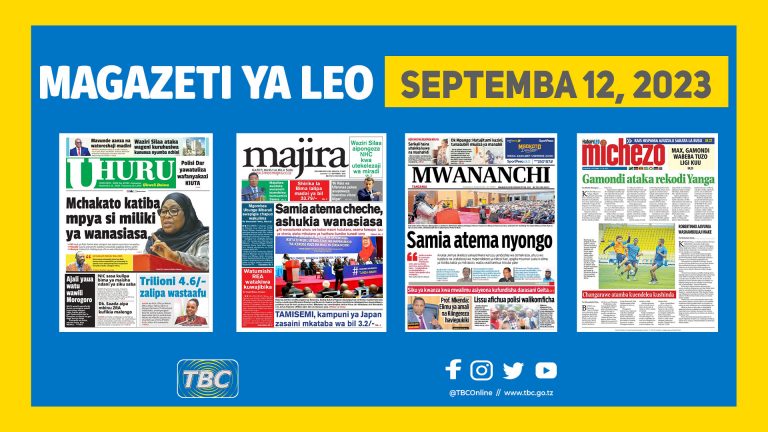 Yaliyomo Kwenye Kurasa za Magazeti Leo Septemba 12, 2023.