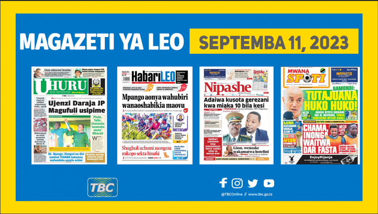 aliyomo kwenye kurasa za magazeti ya leo Septemba 11, 2023