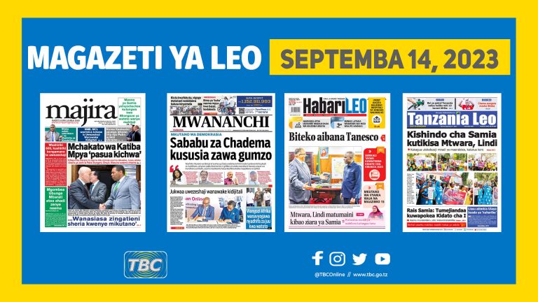 Kurasa za magazeti ya leo Septemba 14